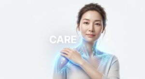 어깨 회복 및 케어 과정을 상징하는 비주얼